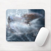 銀製のオオカミのマウスパッド マウスパッド (マウス)