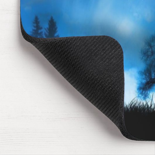 銀製のオオカミはマウスパッドを設計します マウスパッド (コーナー)