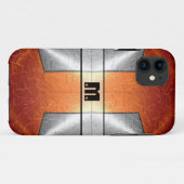 銀製のオレンジ光沢があるステンレス鋼の金属9 Case-Mate iPhoneケース (裏面(横))