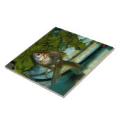 銀製のオレンジRyukinの金魚のタイル タイル (側面)