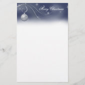 銀製のオーナメントのクリスマスの文房具 便箋 (正面)