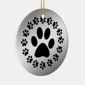 銀製のオーナメントの黒い足 セラミックオーナメント (右)