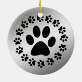 銀製のオーナメントの黒い足 セラミックオーナメント (裏面)