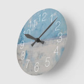 銀製のオーラ ラウンド壁時計 (傾斜)