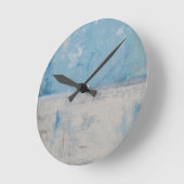 銀製のオーラ ラウンド壁時計 (傾斜)