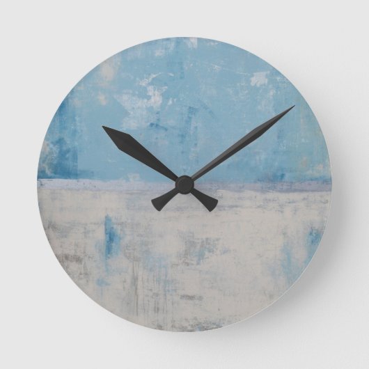 銀製のオーラ ラウンド壁時計 (正面)