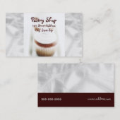 銀製のカップケーキの渦巻の名刺 名刺 (正面/裏面)