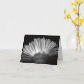 銀製のガーベラのデイジーの花のメッセージカード カード (黄色い花)