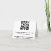 銀製のガーベラのデイジーの花のメッセージカード カード (裏面)