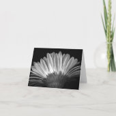 銀製のガーベラのデイジーの花のメッセージカード カード (正面)