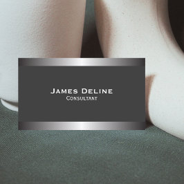 銀製のクラシックでエレガントな名刺のテンプレート 名刺