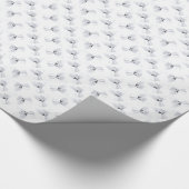 銀製のクリスマスの天使 ラッピングペーパー (角)