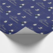 銀製のクリスマスオーナメント-包装紙 ラッピングペーパー (角)