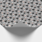 銀製のクリスマスツリーパターン ラッピングペーパー (角)