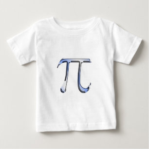 銀製のクロムはカーボン繊維のPiの記号を好みます ベビーTシャツ