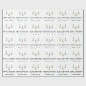 銀製のグリッターのクリスマス ラッピングペーパー (フラット)