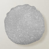 銀製のグリッターのスタイルのイメージ ラウンドクッション (裏面)