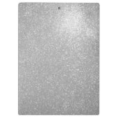 銀製のグリッターのフェイクなきらめく微光のクリップボード クリップボード (裏面)