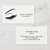 銀製のグリッターのメーキャップアーティストが付いているミニマルな鞭 名刺 (正面/裏面)
