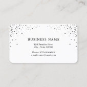 銀製のグリッターのメーキャップアーティストが付いている粋な鞭 名刺 (裏面)