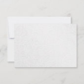 銀製のグリッターの渦巻 + RSVPを結婚する赤い宝石 出欠カード (裏面)