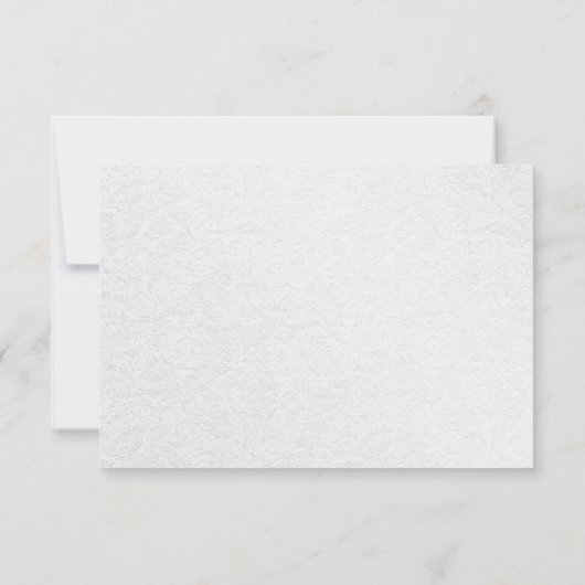 銀製のグリッターの渦巻 + RSVPを結婚する赤い宝石 出欠カード (裏面)