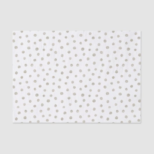 銀製のグリッターの点 薄葉紙 (正面)