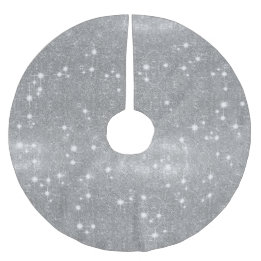 銀製のグリッターの輝きの金属の金属一見 ブラッシュドポリエステルツリースカート