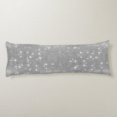 銀製のグリッターの輝きの金属の金属一見 ボディピロー (裏面)