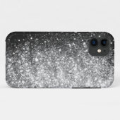 銀製のグリッターの輝きのiPhoneの場合 Case-Mate iPhoneケース (裏面(横))