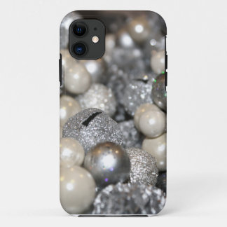 銀製のグリッターの輝きのiPhone 5の場合 iPhone 11 ケース