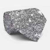 銀製のグリッターの輝き ネクタイ (ロール)