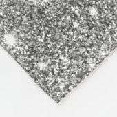 銀製のグリッターの輝き フリースブランケット (角)