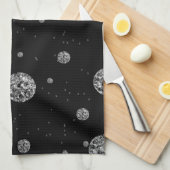 銀製のグリッター キッチンタオル (四つ折り)