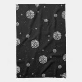 銀製のグリッター キッチンタオル (縦)