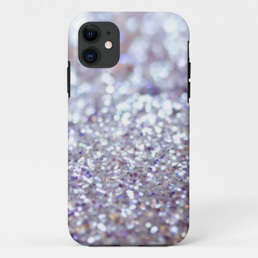 銀製のグリッター Case-Mate iPhoneケース (裏面)