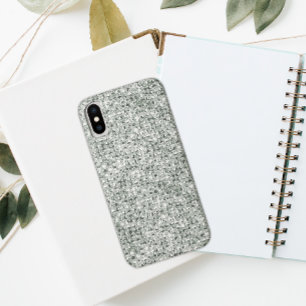 銀製のグリッター iPhone X ケース