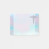 銀製のケリュケイオンの医学の記号の母真珠 ポストイット (正面)