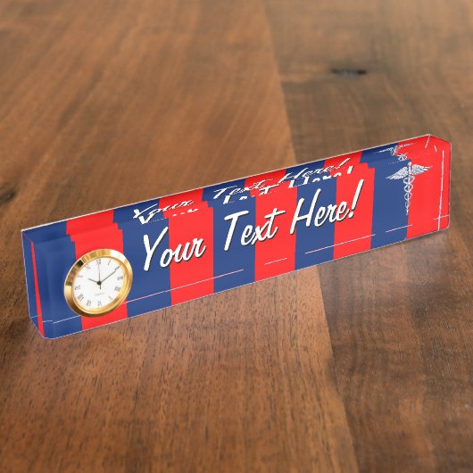 銀製のケリュケイオンの医学の記号リーグ デスクネームプレート (側面)