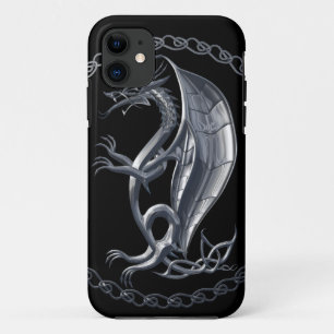 銀製のケルト族のドラゴン iPhone 11 ケース