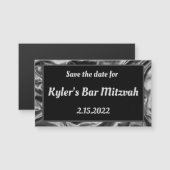銀製のサテンの保存日付の磁石 (正面/裏面)