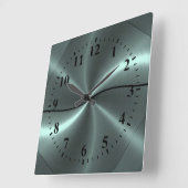 銀製のステンレス鋼の金属の一見 スクエア壁時計 (傾斜)