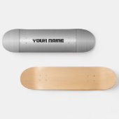 銀製のステンレス鋼の金属 スケートボード (横)