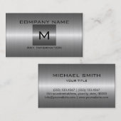 銀製のステンレス鋼の金属 名刺 (正面/裏面)