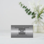 銀製のステンレス鋼の金属 名刺 (スタンド正面)