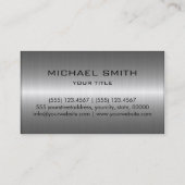 銀製のステンレス鋼の金属 名刺 (裏面)