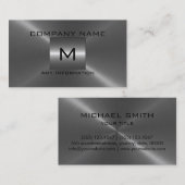 銀製のステンレス鋼の金属 名刺 (正面/裏面)