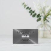 銀製のステンレス鋼の金属 名刺 (スタンド正面)