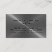 銀製のステンレス鋼の金属 名刺 (裏面)