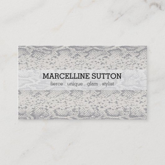 銀製のスネークスキン 名刺 (正面)